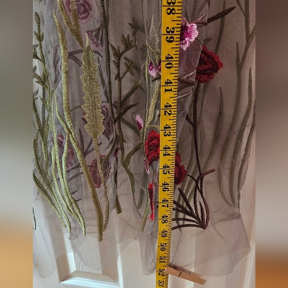 Floral Embroidered Sheer Dress - Picture 6 of 16
